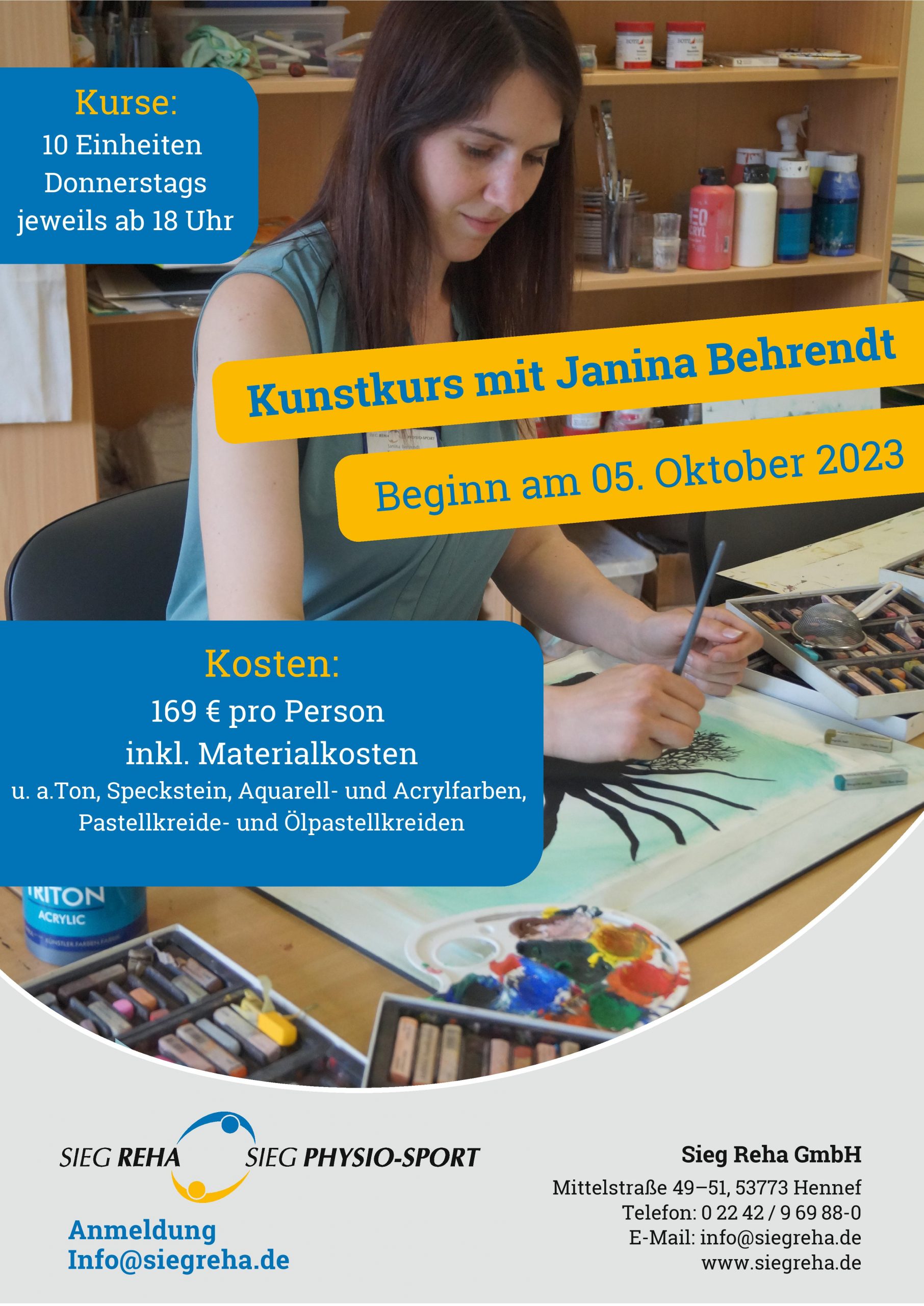 Kunstkurs ab 05.10.2023 Sieg Reha